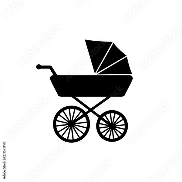 Obraz Stroller, carriage vector icon. 