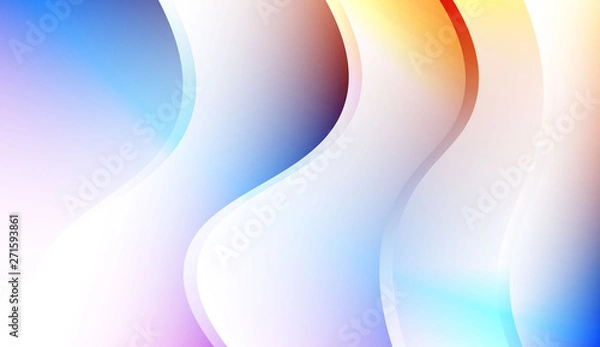 Fototapeta Creative Wavy Background. For Design Flyer, Banner, Landing Page. Colorful Vector Illustration.