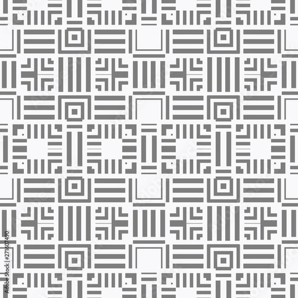 Fototapeta Grey and white pattern with simple design