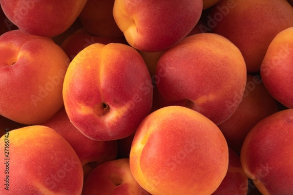 Fototapeta fresh red apricots background