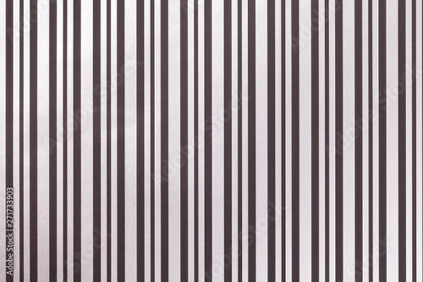 Fototapeta Black and white background from wrapping striped paper.