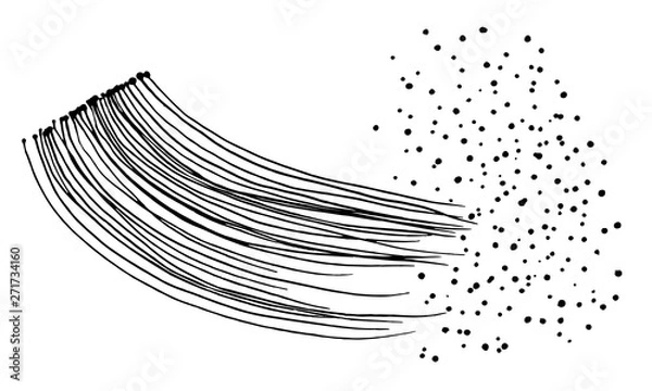 Fototapeta 書道　しぶき　毛筆イラスト