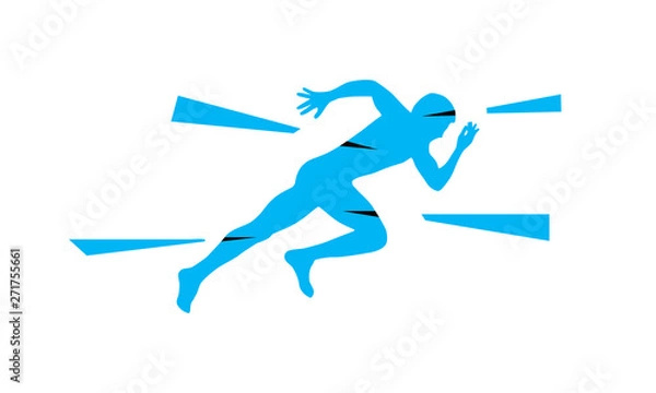 Fototapeta running logo