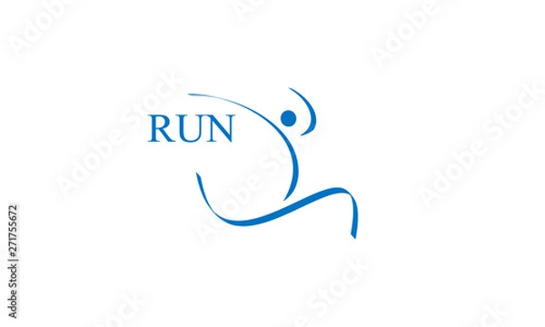 Fototapeta running, logo