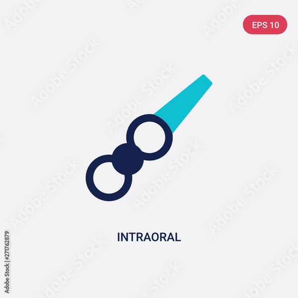 Fototapeta two color intraoral vector icon from dentist concept. isolated blue intraoral vector sign symbol can be use for web, mobile and logo. eps 10