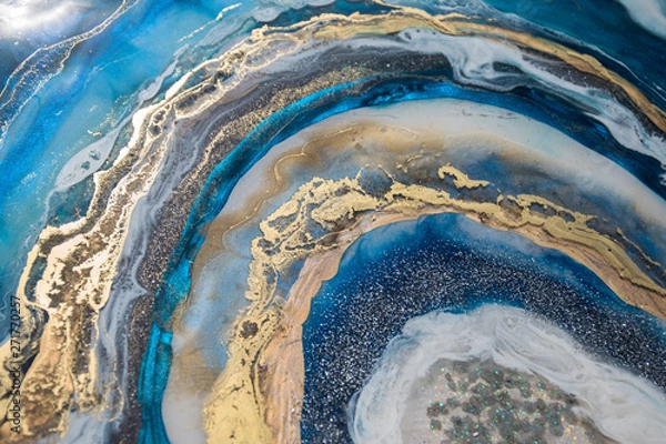 Obraz resin geode abstract art