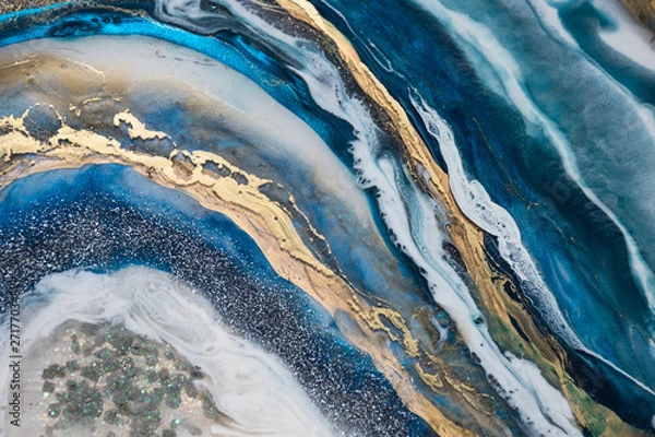 Obraz resin geode abstract art