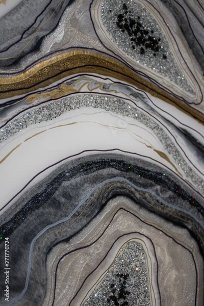 Obraz resin geode abstract art