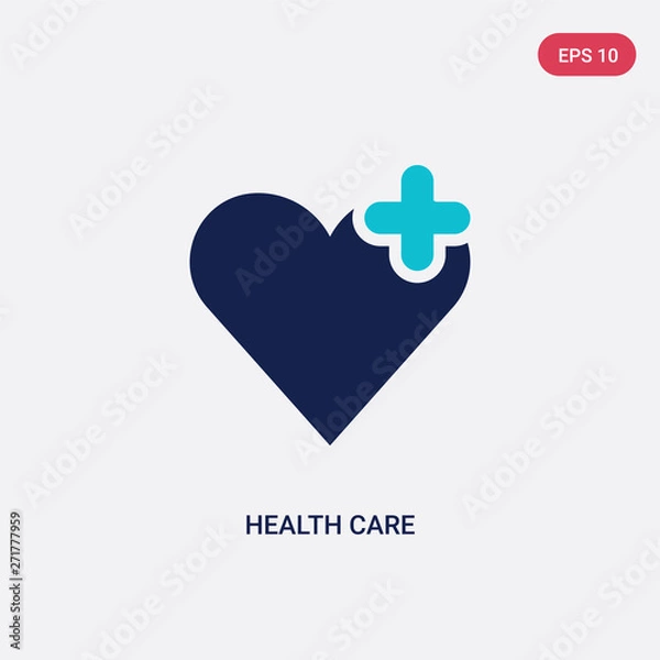 Fototapeta two color health care vector icon from health and medical concept. isolated blue health care vector sign symbol can be use for web, mobile and logo. eps 10