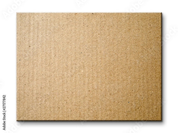 Fototapeta Brown paper cardboard isolated