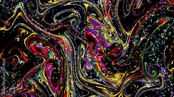 Fototapeta Magic space texture, pattern, looks like colorful smoke and fire. It look like colorful glowing clouds