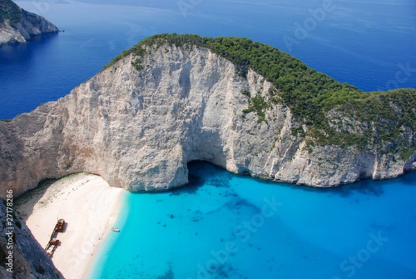 Fototapeta Blue Bay, Navaggio on Zakynthos