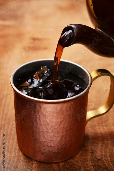 Obraz アイスコーヒー銅製カップ