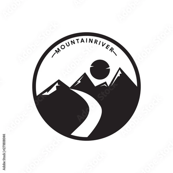 Fototapeta Mountain icon logo design Vector
