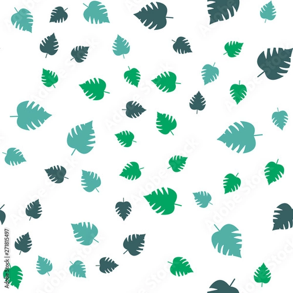 Fototapeta Leaves Seamless vector Pattern. Flat style floral Background. 