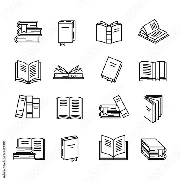 Obraz Book icon set