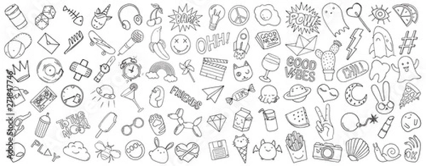 Fototapeta Patch set on white background