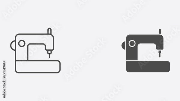 Obraz Sewing machine vector icon sign symbol