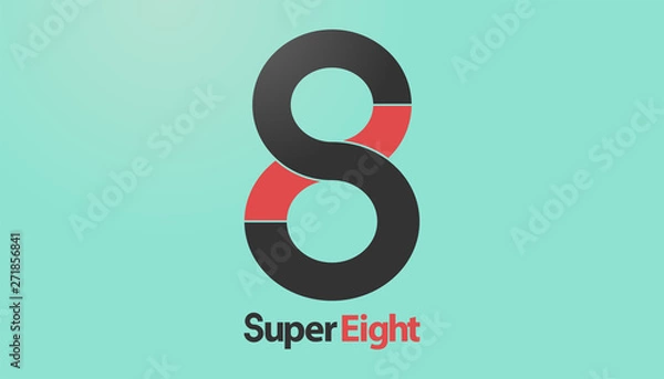 Fototapeta Number 8 vector logo