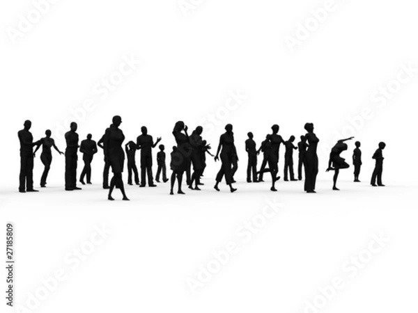 Obraz Silhouette folla