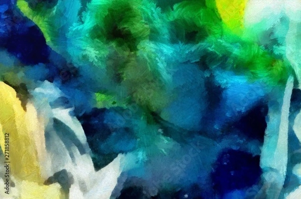Obraz High quality detailed close up texture. Macro background in oil. Dry strokes of brush. Amazing beauty backdrop. Perfect pattern in vintage painting style.