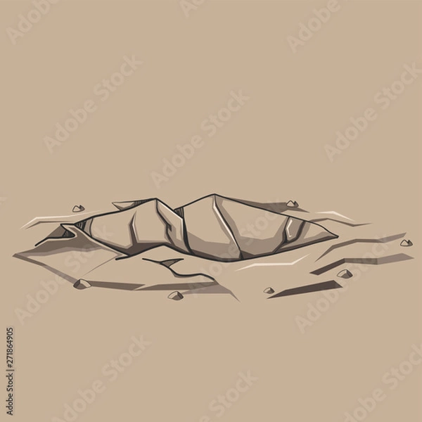 Obraz Ground Break Rock Broken Crack Vector