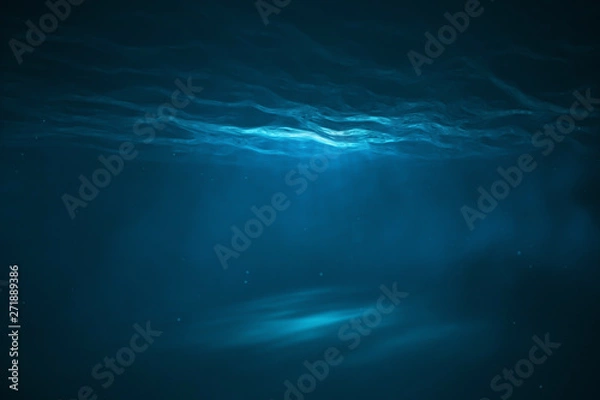 Obraz Underwater scene with light