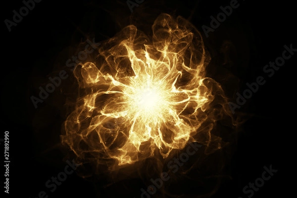 Obraz Energy storm with fire