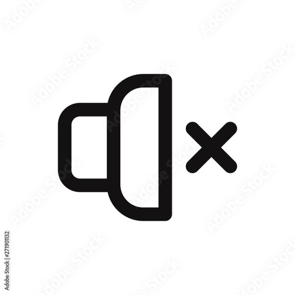 Fototapeta Speaker vector icon in modern style for web site and mobile app