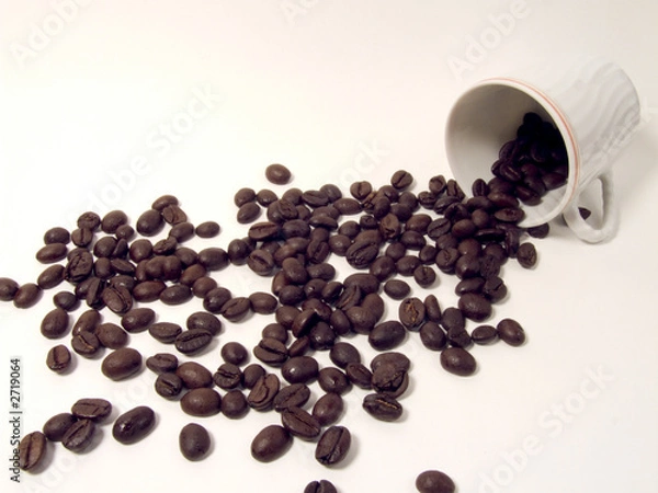 Fototapeta tazzina e chicchi di caffè