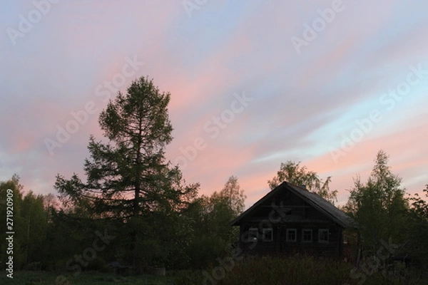 Obraz Вечернее небо над землёй.