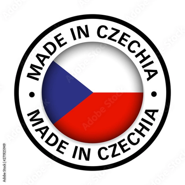 Fototapeta made in Czechia flag icon