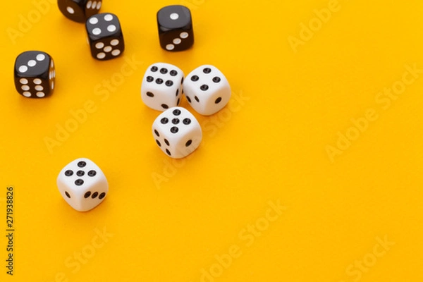 Obraz dice on a yellow background