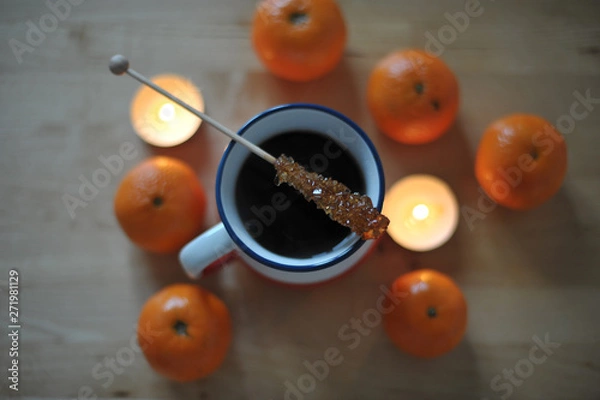 Fototapeta kawa z cukrem