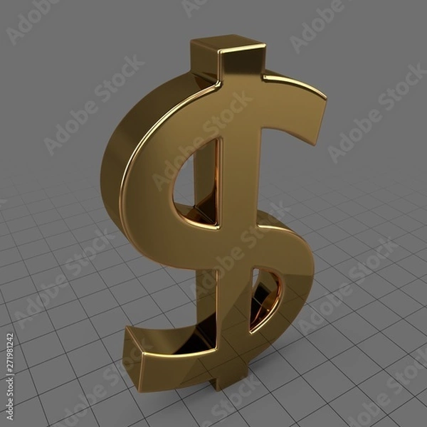 Obraz Gold dollar symbol