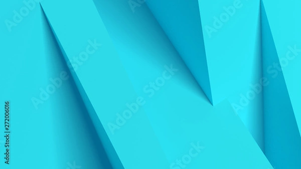Obraz Abstract 3d geometric turquoise blue background