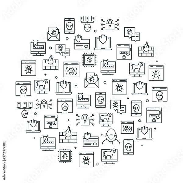 Fototapeta CYBER SECURITY BANNER CONCEPT