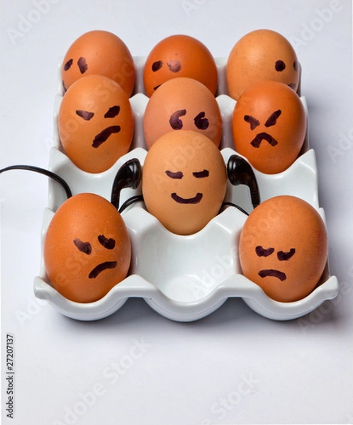 Fototapeta Eggs with faces