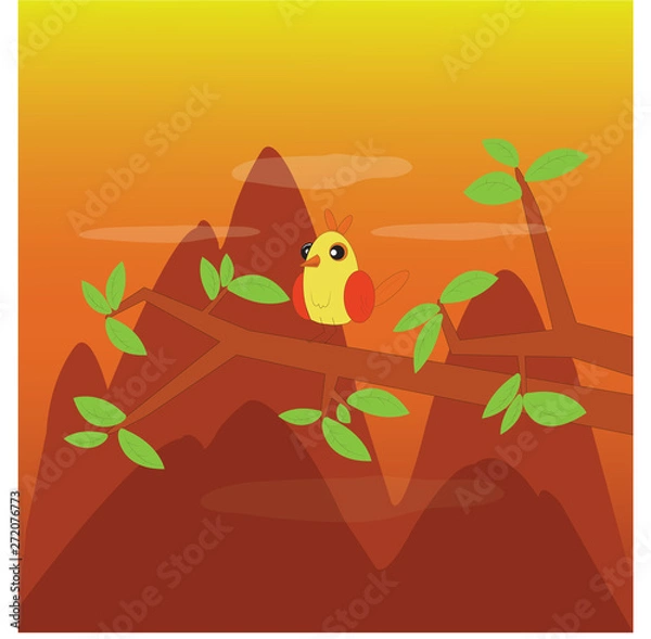 Obraz birds on branch