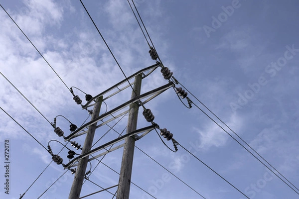 Fototapeta power line pylon