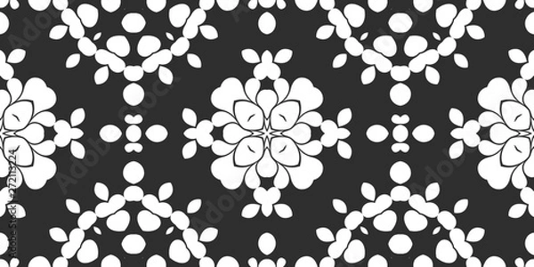 Fototapeta Black and white simple geometric pattern