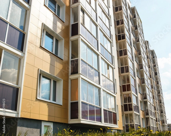 Obraz new multi-storey residential building in the background