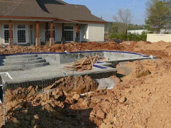 Obraz pool construction