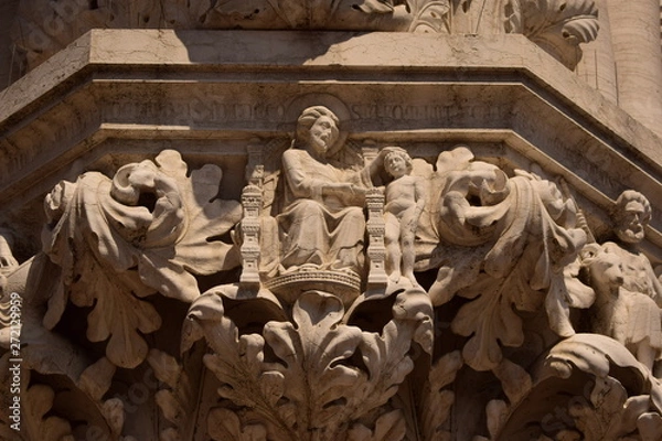Obraz Detalle de construcción de un edificio en Venecia.