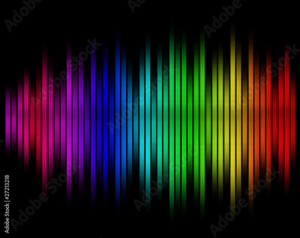 Obraz sound waves equalizer in blurred background