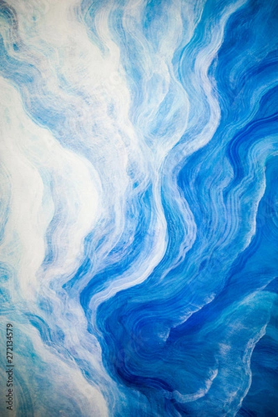 Obraz Abstrack background of blue wave
