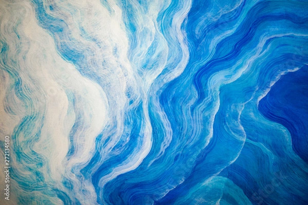 Obraz Abstrack background of blue wave