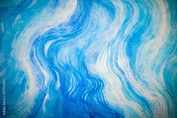 Obraz Abstrack background of blue wave