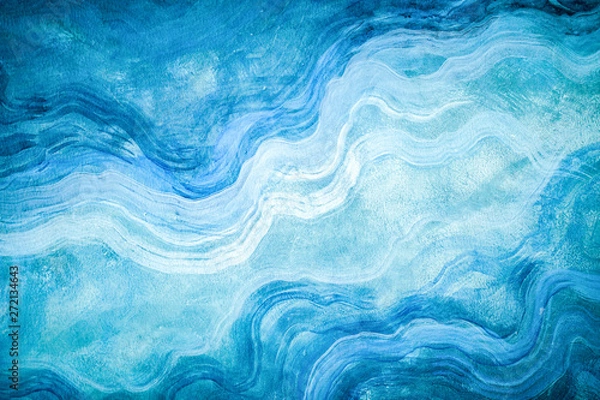 Obraz Abstrack background of blue wave