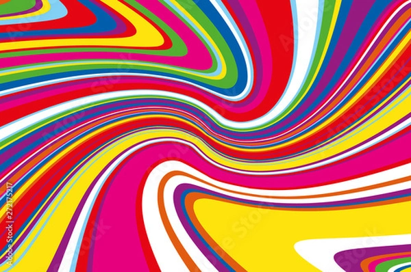 Fototapeta Bright dynamic background with wavy lines